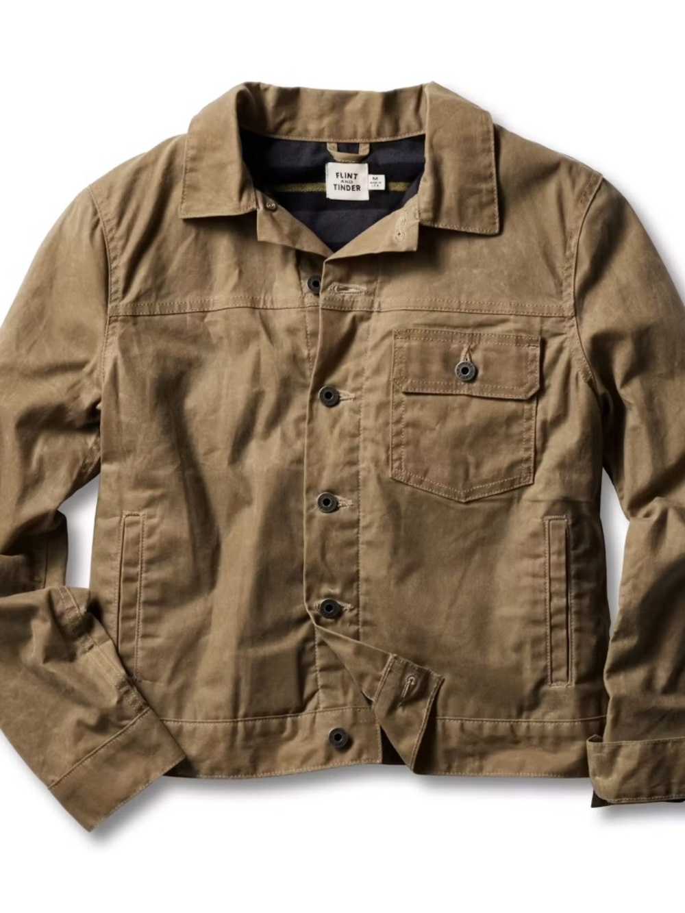 Womens Flint and Tinder Flannel Lined Waxed Trucker Jacket - Size M - Worn Once